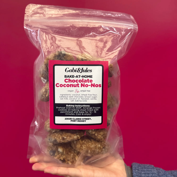 Bake-at-home Chocolate Coconut No-Nos - bags of 12