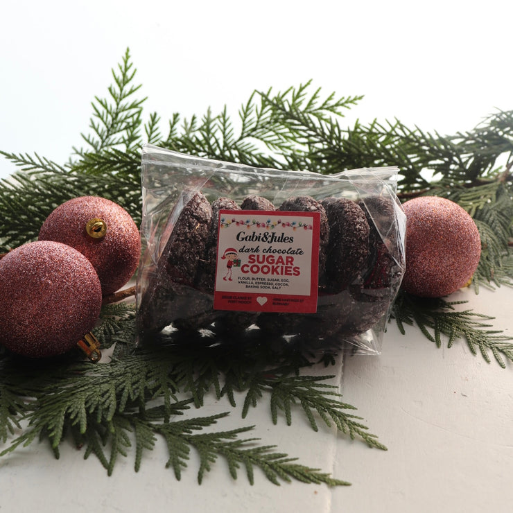 Dark Chocolate Sugar Cookies - bag of 6