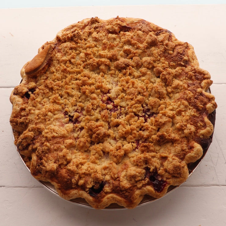 Raspberry, Peaches & Cream Pie