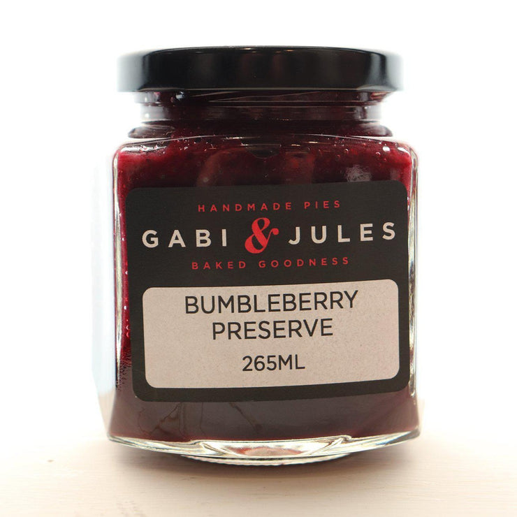 265ml jar of bumbleberry preserve.